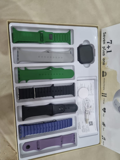 Z75 Smart Watch (7-in-1 Set)Premium ultra smartwatch featuring an HD display, fitness tracking, Bluetooth calling, and 7 interchangeable straps.