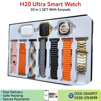 High-Converting & Professional (Best Choice) H20 Smart Watch + Wireless AirBuds Combo – Ultimate Tech Duo