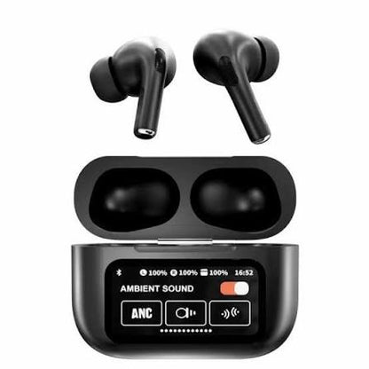 Smart Touch Display Earbuds – Control Everything at Your Fingertips  Smart Screen Control – Music, Calls & Settings Right on the Case