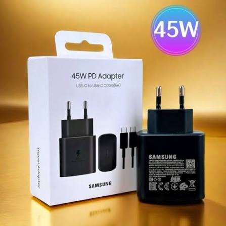 SUPER FAST CHARGING FOR YOUR SAMSUNG!  POWER UP IN MINUTES: 45W PD FAST CHARGER  GET BACK TO 100% FASTER THAN EVER.  ULTRA-FAST 45W USB-C POWER ADAPTER