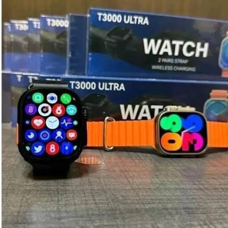 Feature & Value-Focused T3000 Ultra Smart Watch Set – 7 Straps, Bluetooth Calling & Fitness Tracker