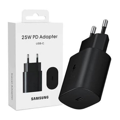 SUPER FAST CHARGING FOR YOUR SAMSUNG!  POWER UP IN MINUTES: 25W PD FAST CHARGER  GET BACK TO 100% FASTER THAN EVER.  ULTRA-FAST 25W USB-C POWER ADAPTER