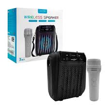 GTS-2005 Portable Wireless Karaoke Speaker with Voice Changer & Wireless Mic