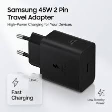 SUPER FAST CHARGING FOR YOUR SAMSUNG!  POWER UP IN MINUTES: 45W PD FAST CHARGER  GET BACK TO 100% FASTER THAN EVER.  ULTRA-FAST 45W USB-C POWER ADAPTER