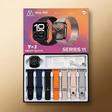Professional & High-Converting (Best Choice) MAX 408 7-in-1 Smart Watch Set – 7 Interchangeable Straps & HD Display